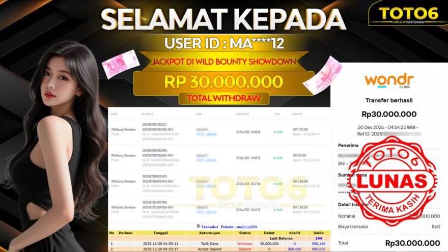 BUKTI PEMBAYARAN JACKPOT
