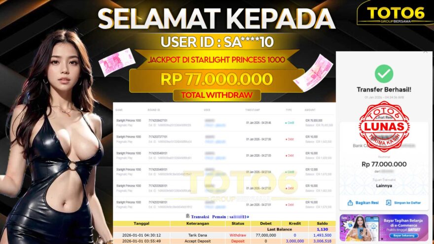 BUKTI PEMBAYARAN JACKPOT